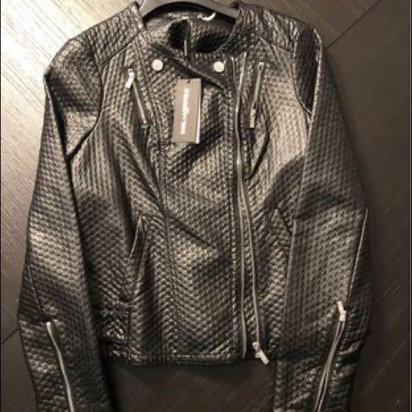 Karl Lagerfeld faux leather bomber jacket - Picture 1 of 4